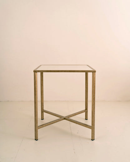 Mesa auxiliar Cuadrada Dorado