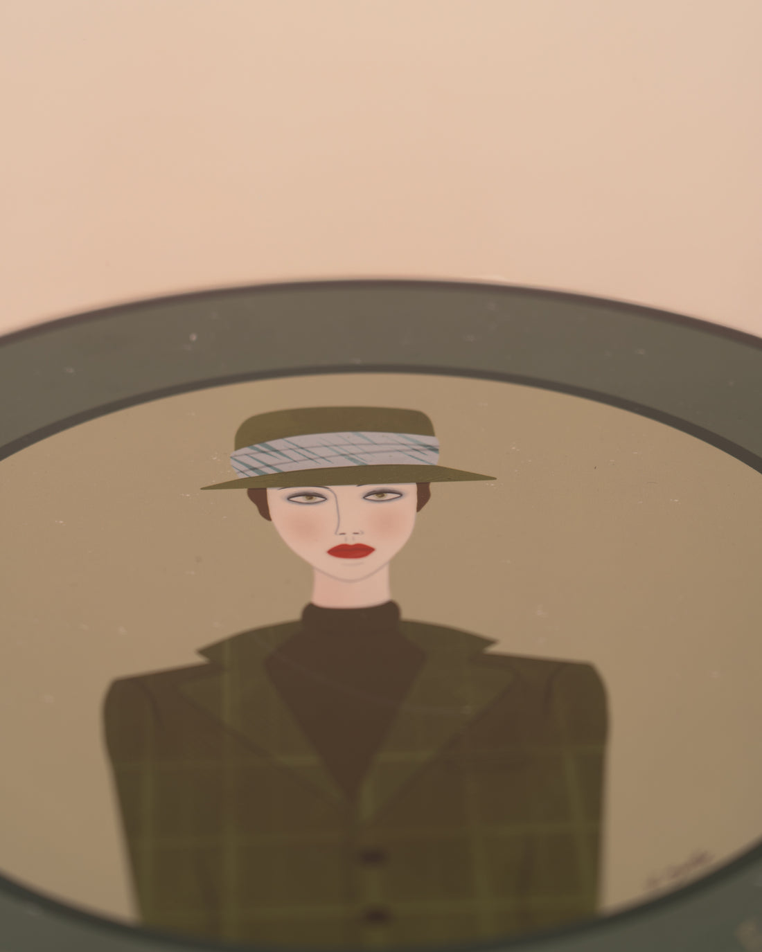 Ilustración mujer chaqueta verde