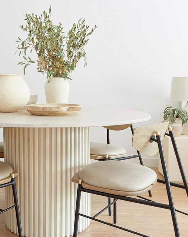 Mesa Malmo White (piedra)