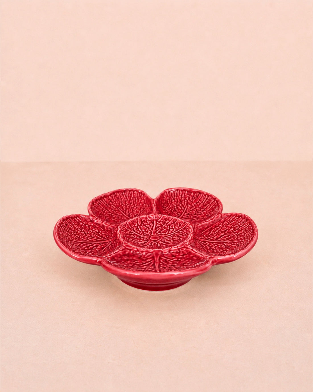 Plato aperitivos Flor roja