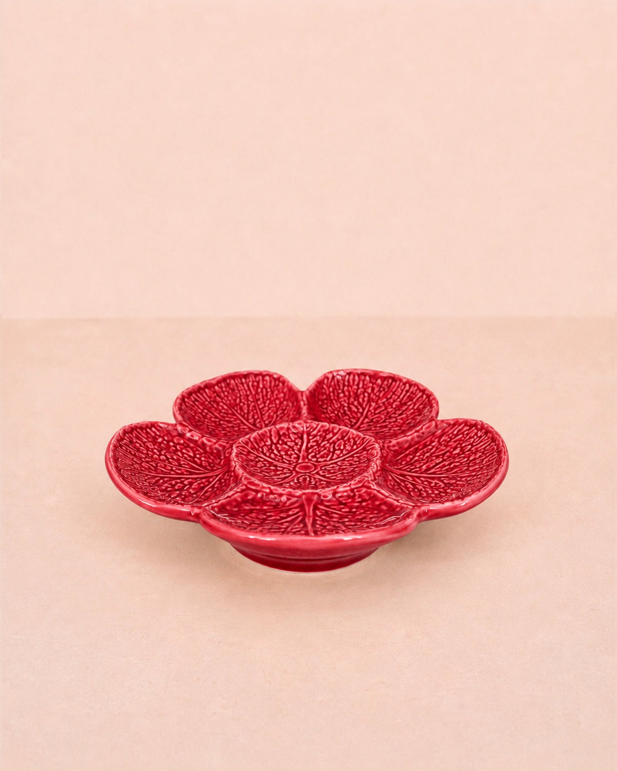 Plato aperitivos Flor roja