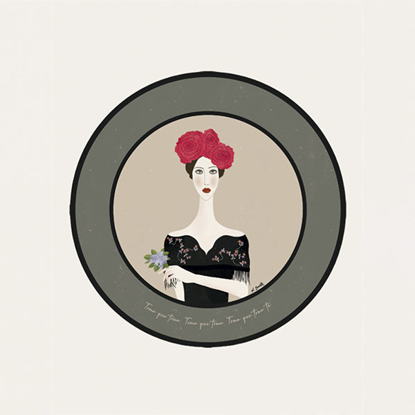 Ilustración mujer flamenca