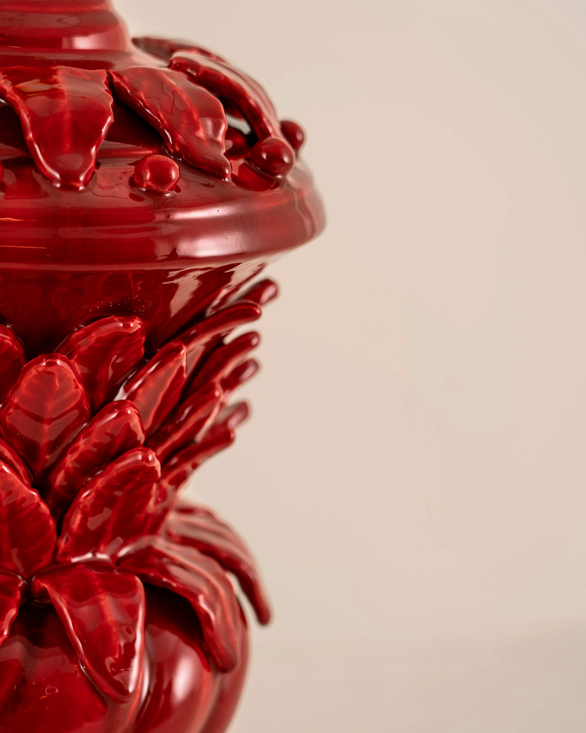 Lámpara de sobremesa Manises rojo