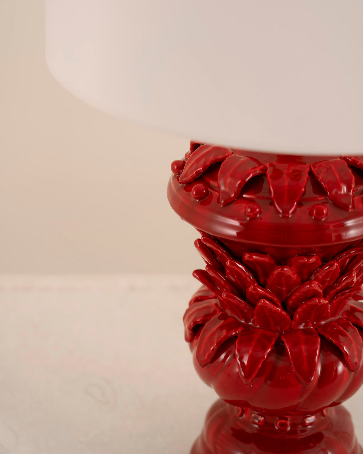Lámpara de sobremesa Manises rojo