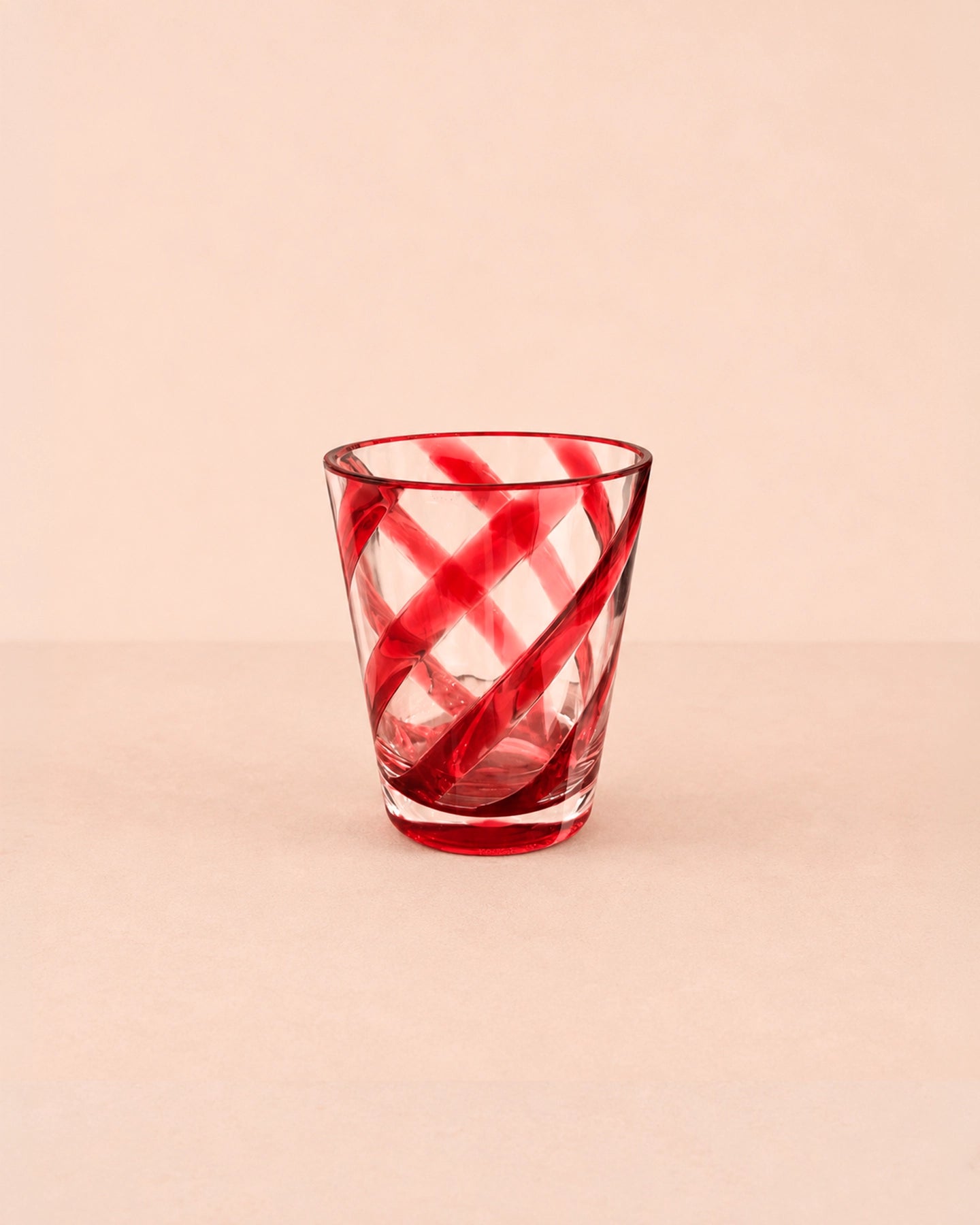 Vasos rayas rojo