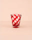 Vasos rayas rojo